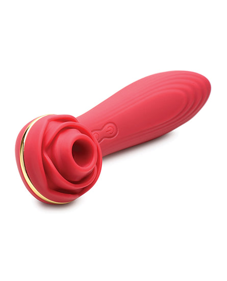 Inmi Bloomgasm Passion Petals 10X Silicone Suction Rose Vibrator - Red - Empower Pleasure