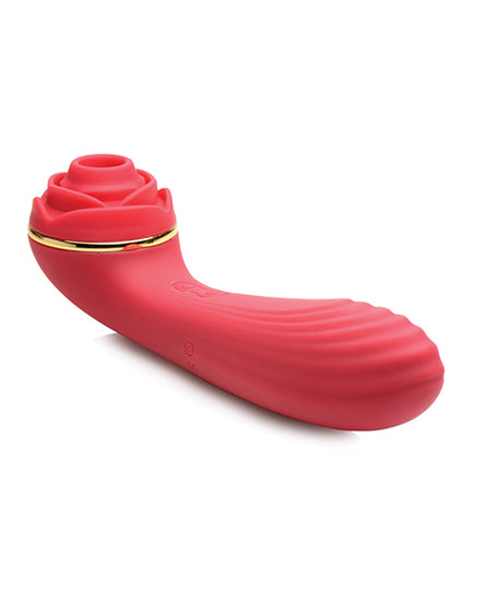Inmi Bloomgasm Passion Petals 10X Silicone Suction Rose Vibrator - Red - Empower Pleasure