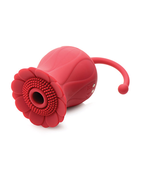 Inmi Bloomgasm Royalty Rose Textured Suction Clit Stimulator - Red - Empower Pleasure