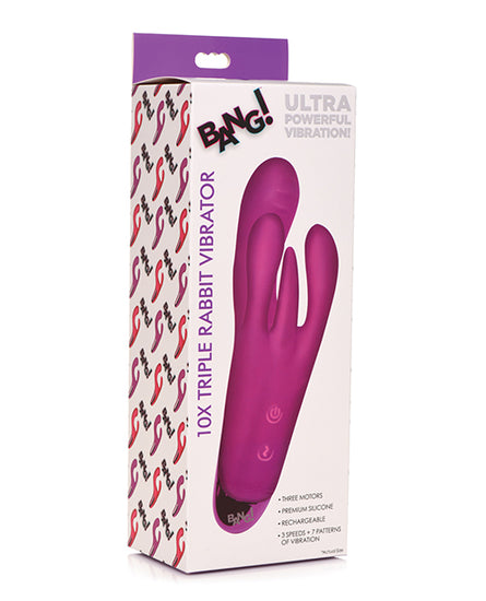 Bang! Triple Rabbit Vibrator - Purple - Empower Pleasure