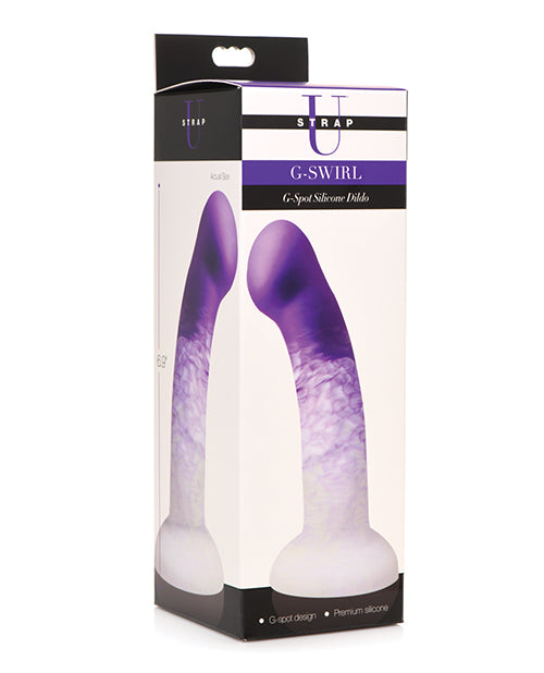 Strap U G Swirl G Spot Silicone Dildo - Purple - Empower Pleasure