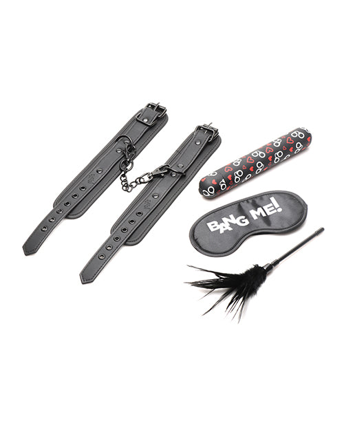 Bang! 4-pc Bondage Kit - Black - Empower Pleasure