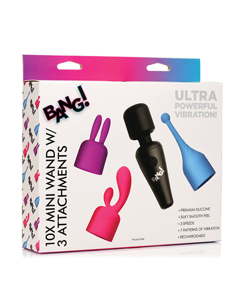 Bang! 10X Mini Wand w/ 3 Attachments - Assorted Colors